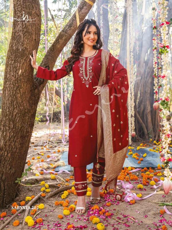 Mayur Sabyata Vol 2 Fancy viscose Kurti With Bottom Dupatta Collection